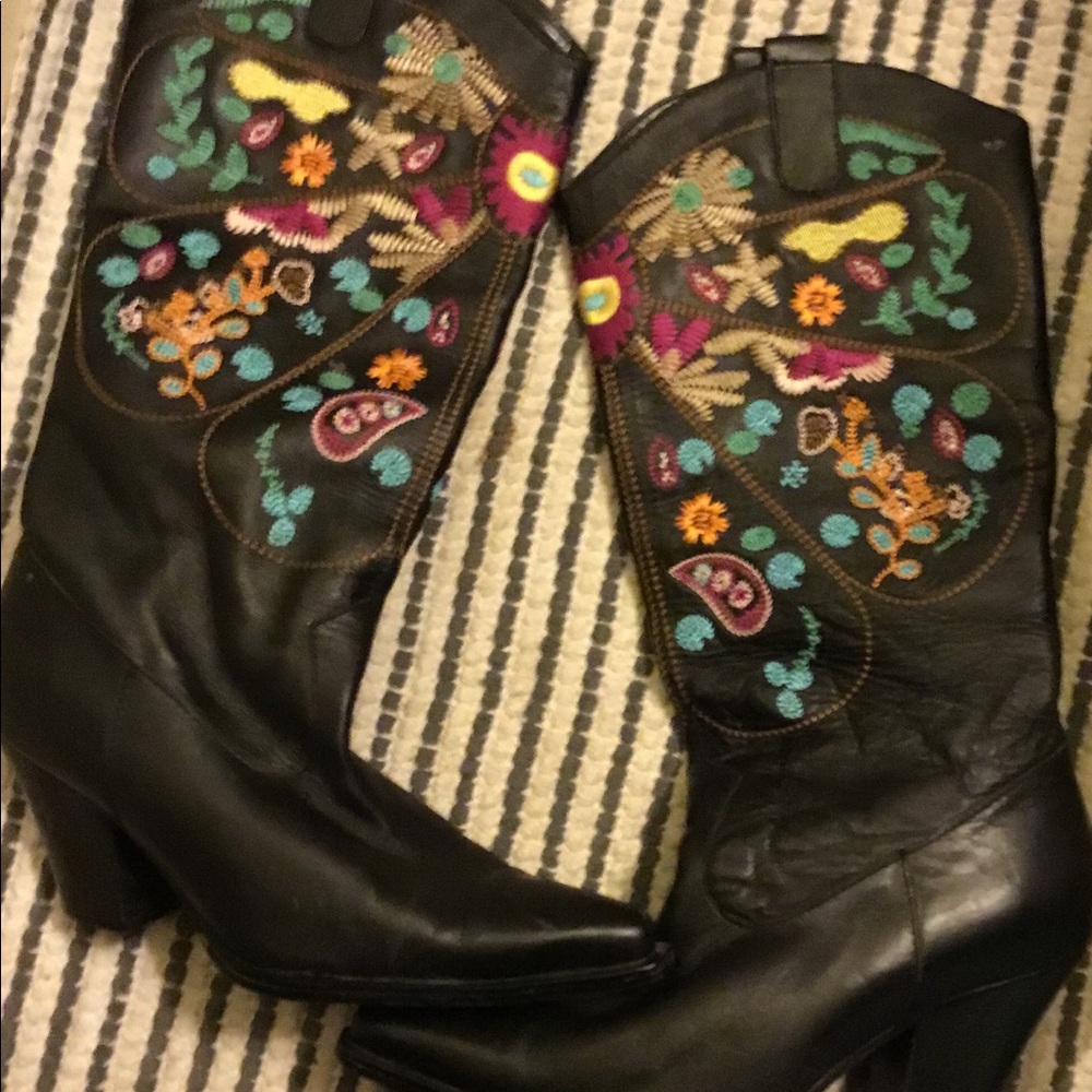 Embroidered cowgirl boots